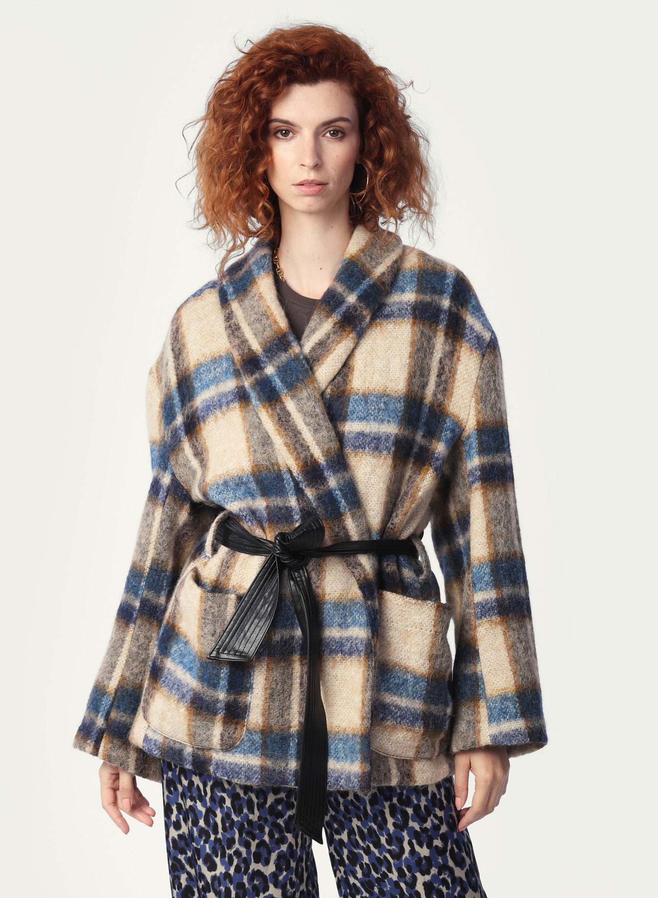 West Wool Check Jacket
