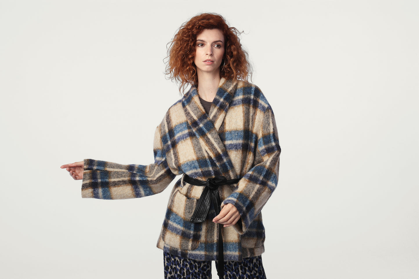 West Wool Check Jacket